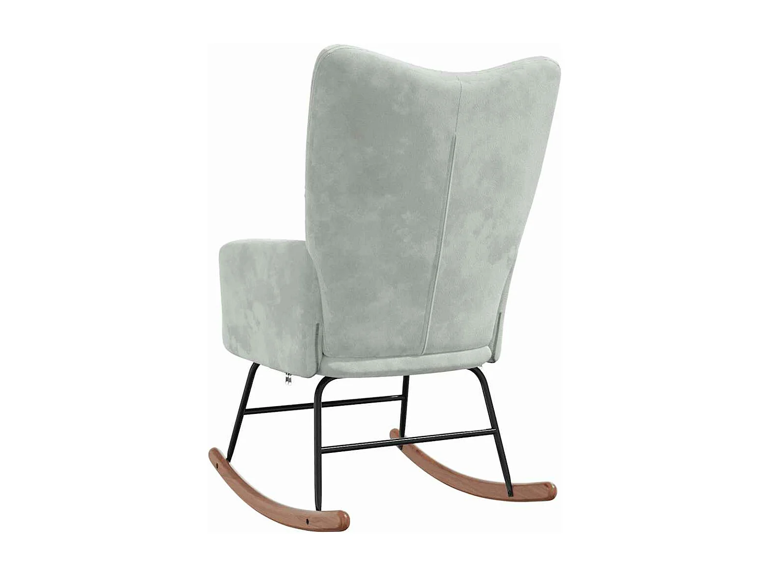 Chaise à bascule Gris clair Velours