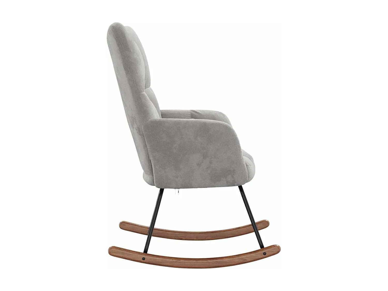 Schaukelsessel Hellgrau Samt