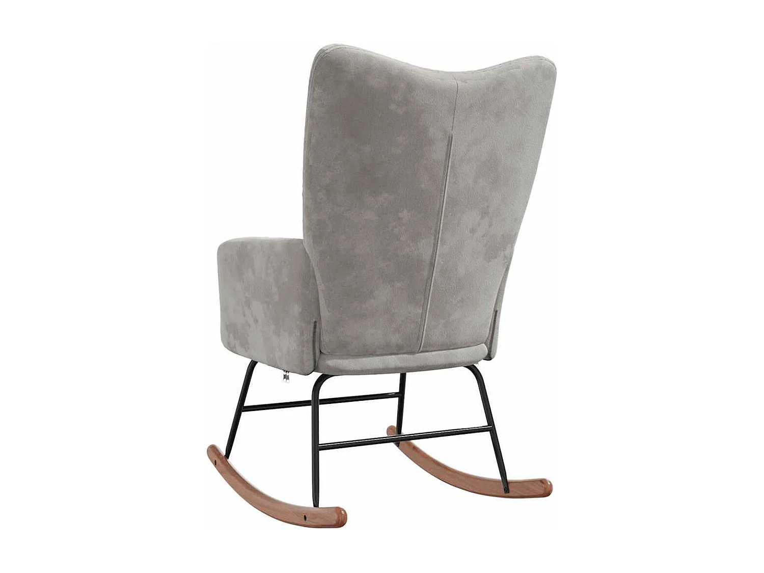 Schaukelsessel Hellgrau Samt