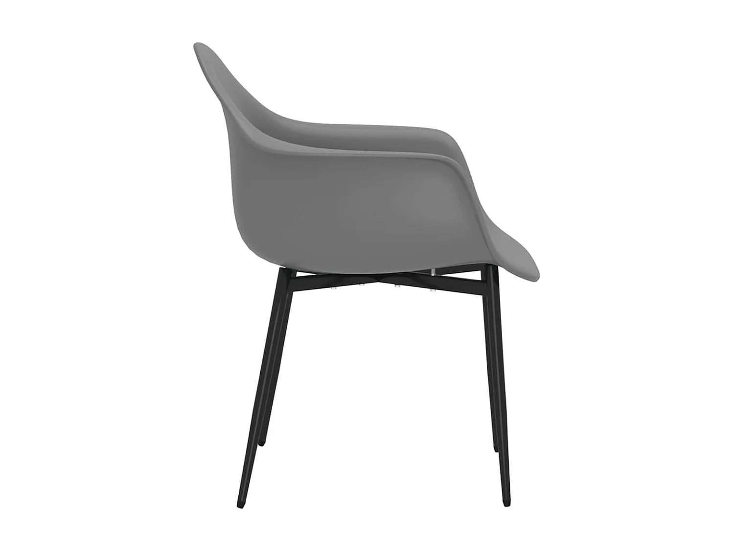 Chaises à manger lot de 6 gris PP