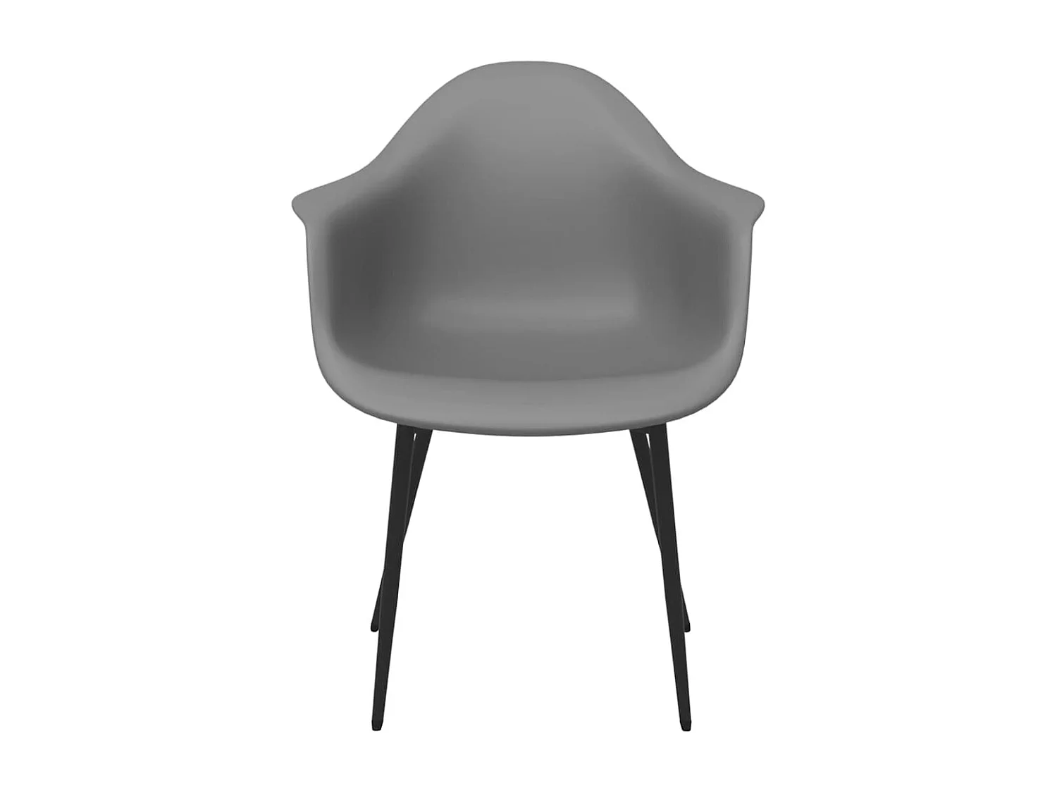 Chaises à manger lot de 6 gris PP