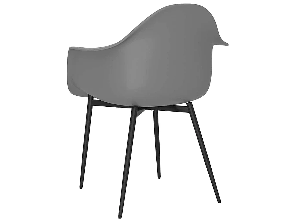 Esszimmerstühle 6 Stk. Grau PP