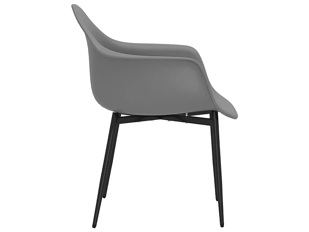 Esszimmerstühle 6 Stk. Grau PP