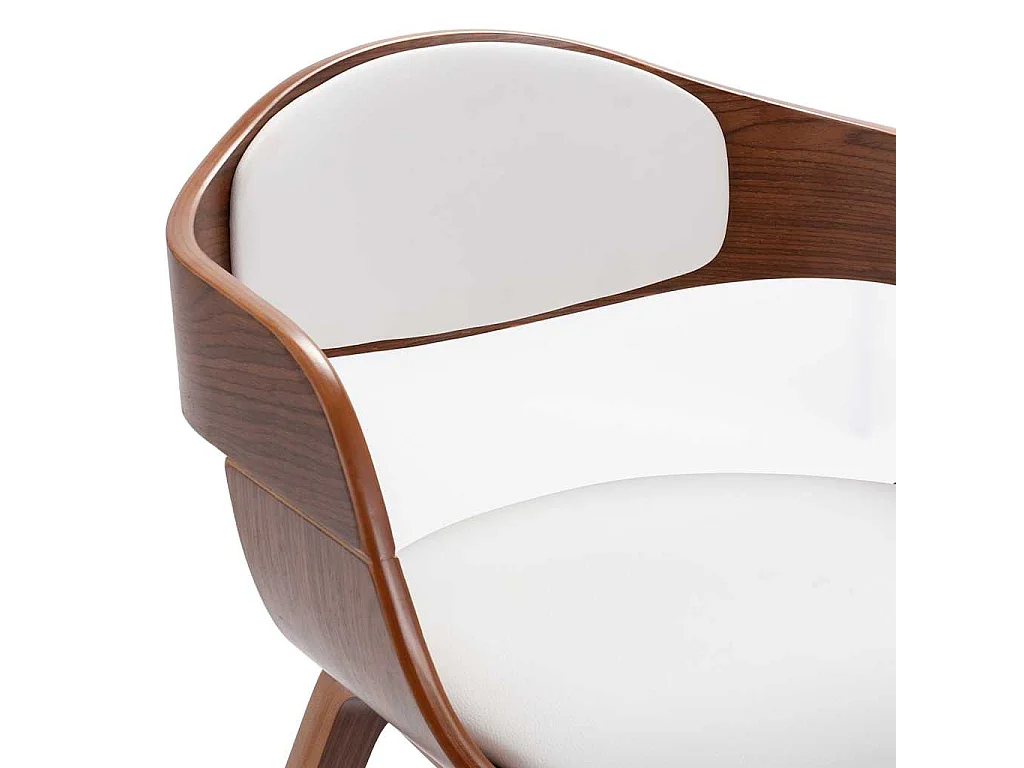 Eetkamerstoelen 2 st gebogen hout en kunstleer