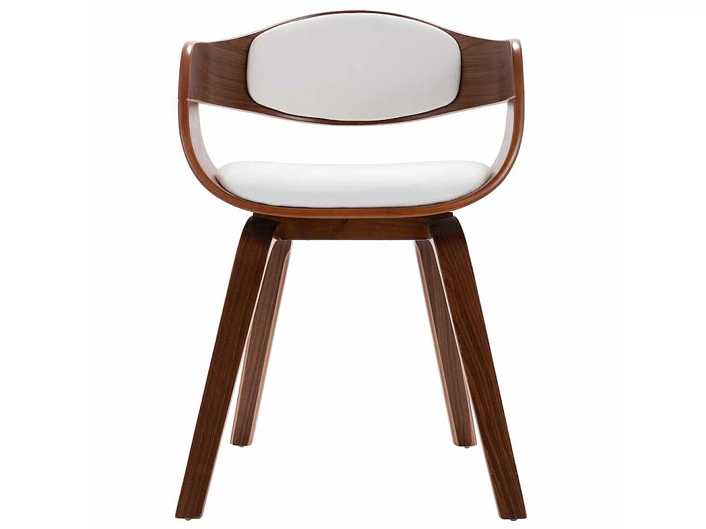 Eetkamerstoelen 2 st gebogen hout en kunstleer