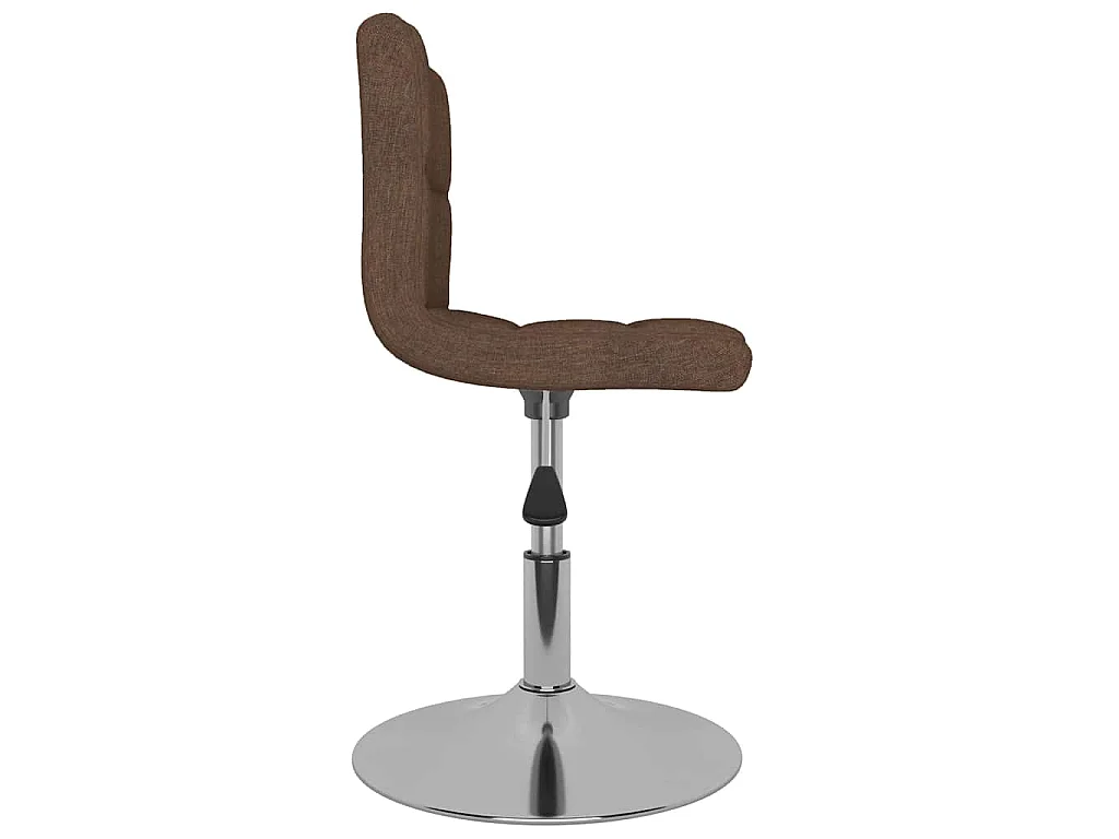 Chaises pivotantes à manger lot de 2 marron tissu