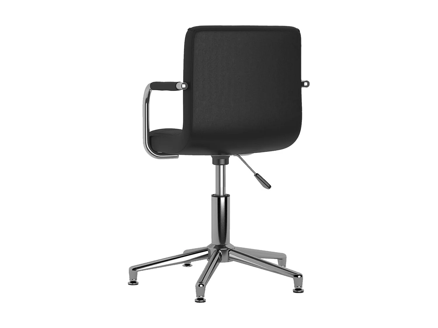 Chaise pivotante de salle à manger Noir Similicuir