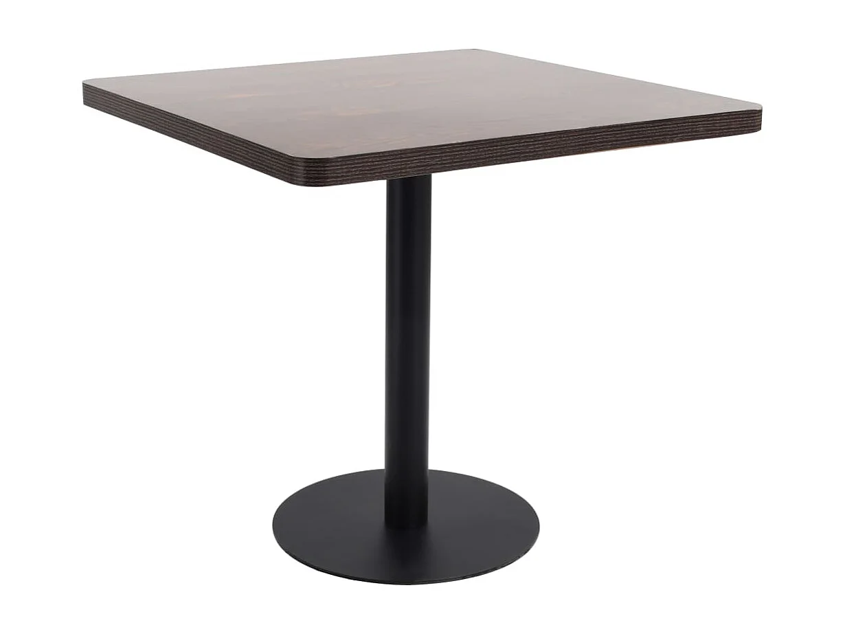 Table de bistro Marron foncé 80x80 cm MDF