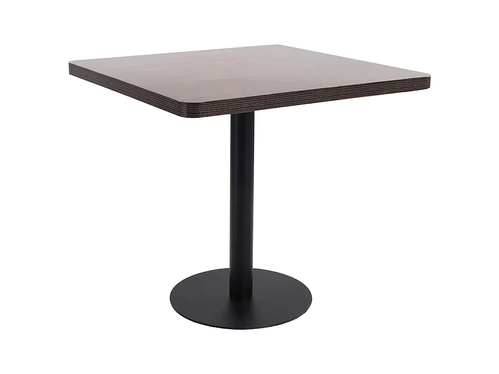 Table de bistro Marron foncé 80x80 cm MDF