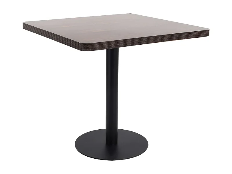 Mesa bistró MDF marrón oscuro 80x80 cm