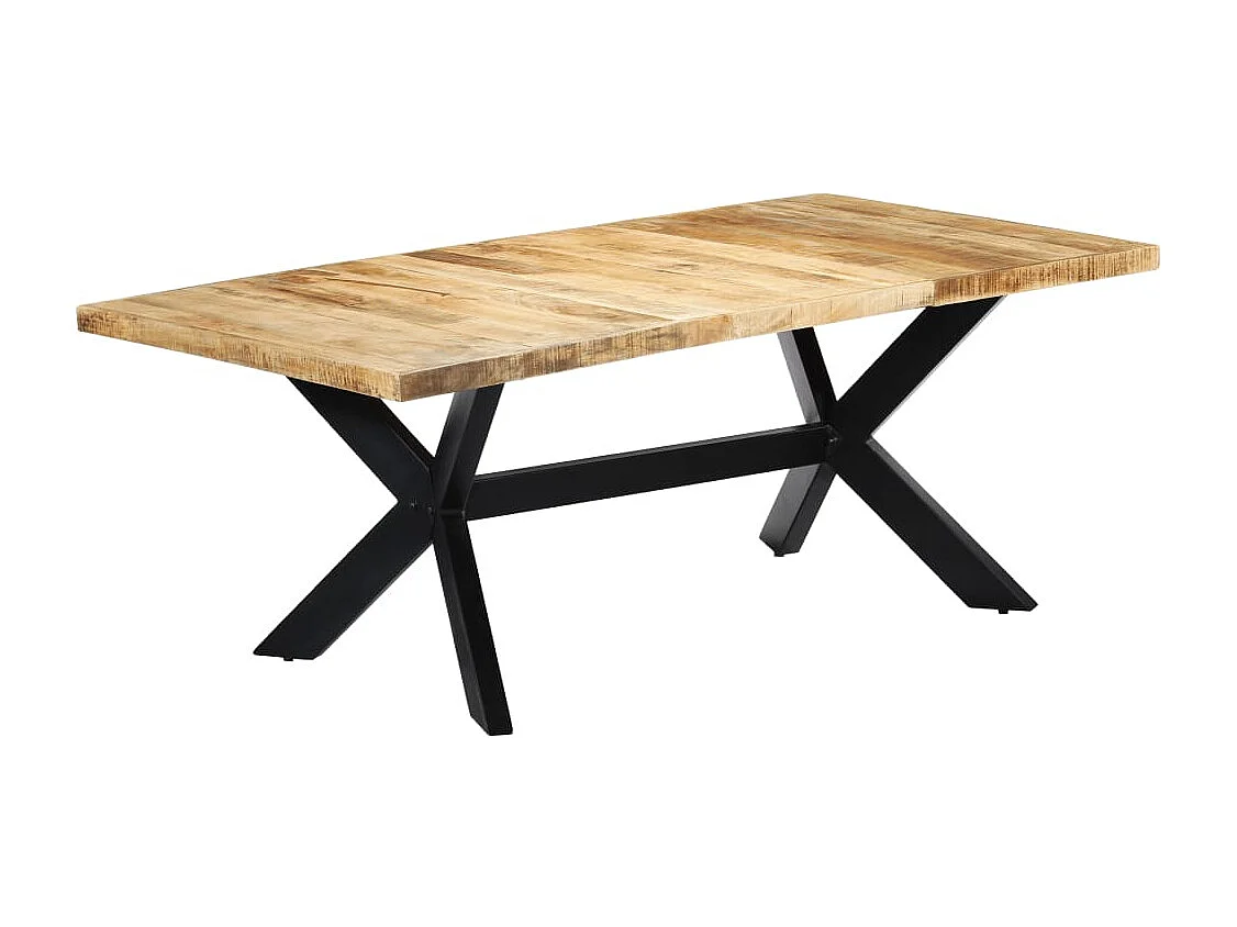 Mesa de comedor de madera maciza de mango 200x100x75 cm