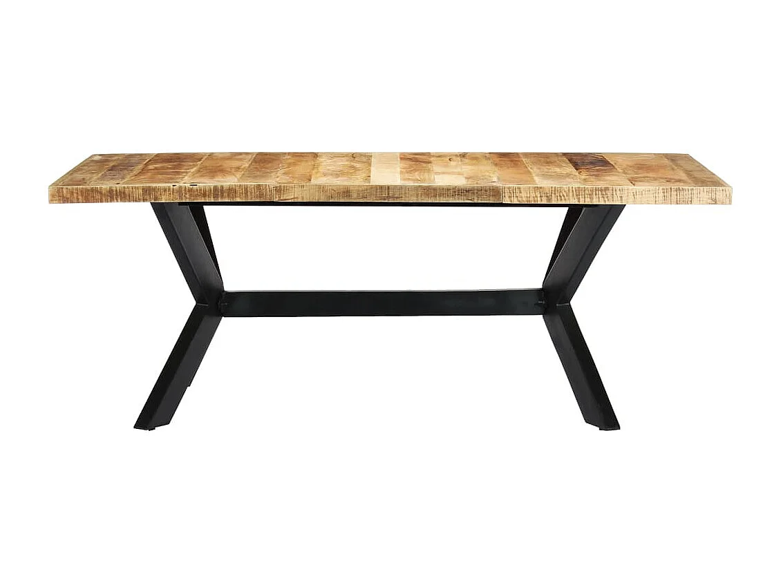 Mesa de comedor de madera maciza de mango 200x100x75 cm