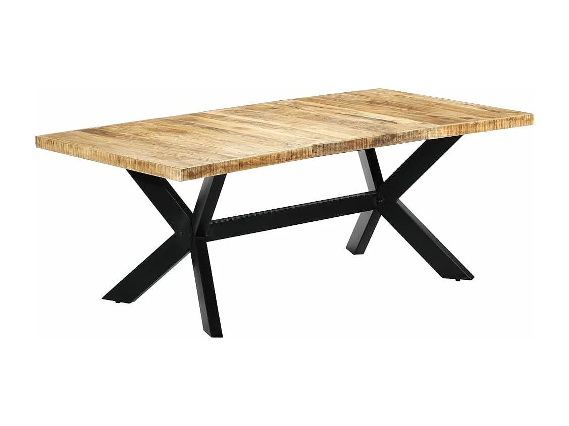 Mesa de comedor de madera maciza de mango 200x100x75 cm