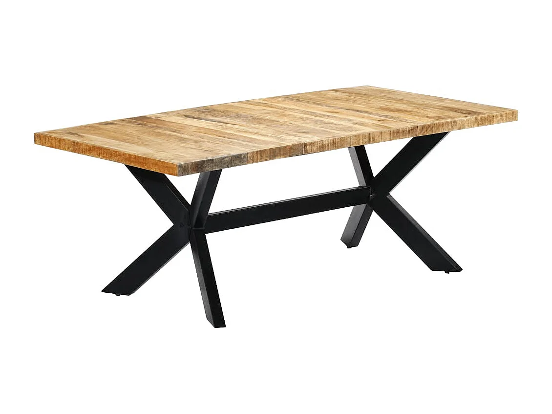 Mesa de comedor de madera maciza de mango 200x100x75 cm