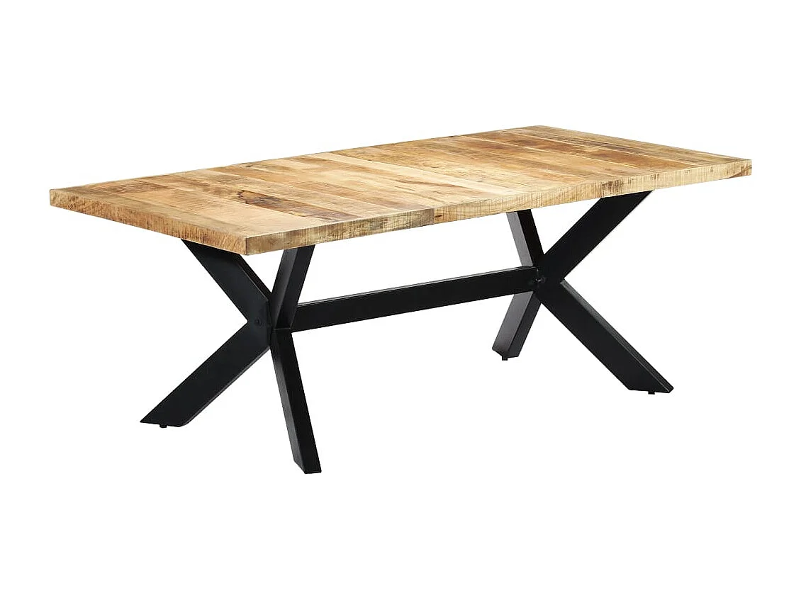 Mesa de comedor de madera maciza de mango 200x100x75 cm