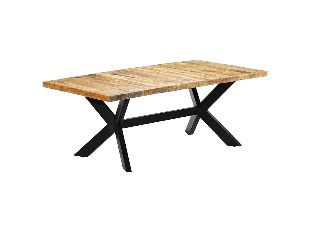 Mesa de jantar 200x100x75 cm madeira de mangueira maciça