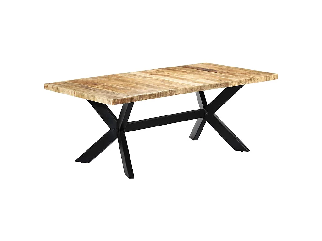 Mesa de jantar 200x100x75 cm madeira de mangueira maciça