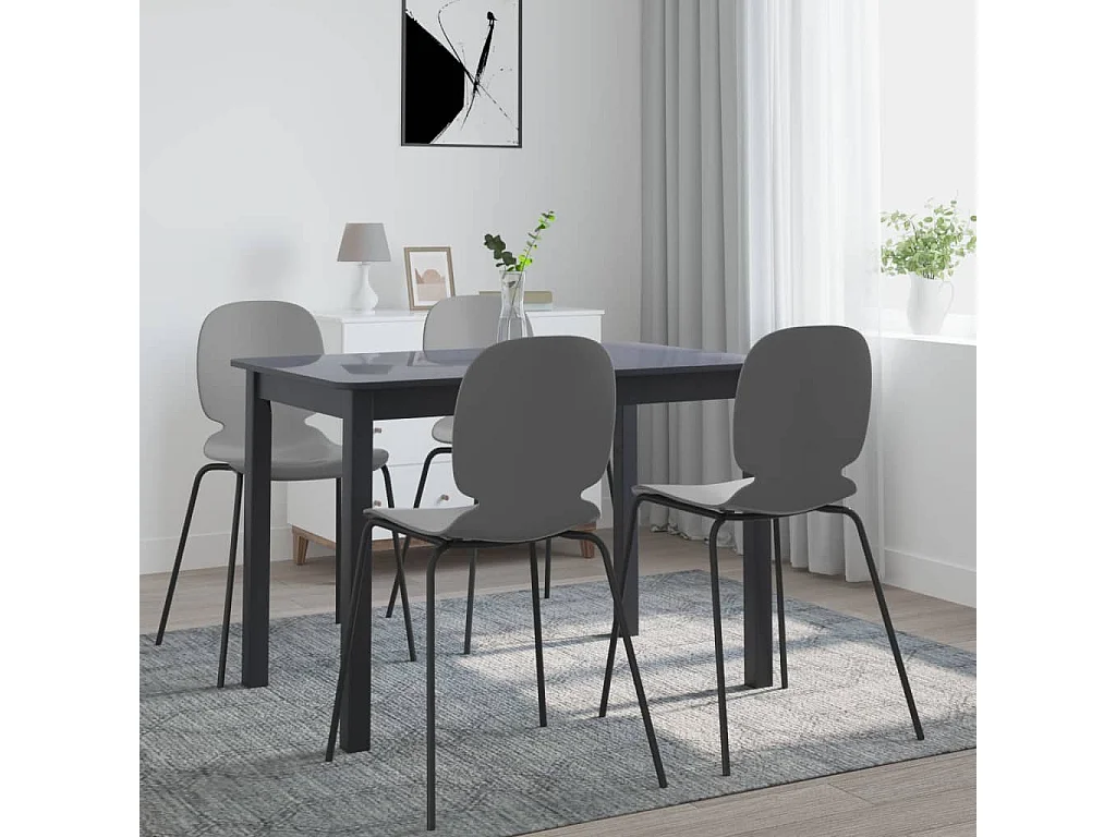 Table de salle à manger Noir 114x71x75 cm Bois d'hévéa massif