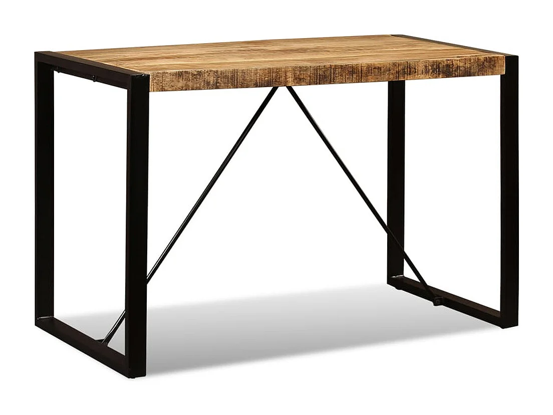 Table à manger Bois de manguier brut 120 cm