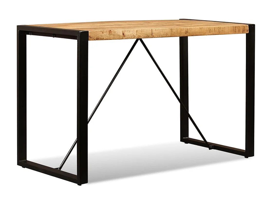 Table à manger Bois de manguier brut 120 cm