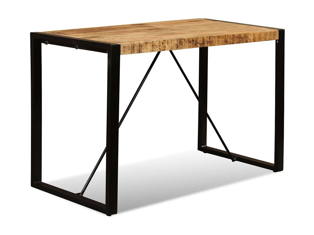 Table à manger Bois de manguier brut 120 cm