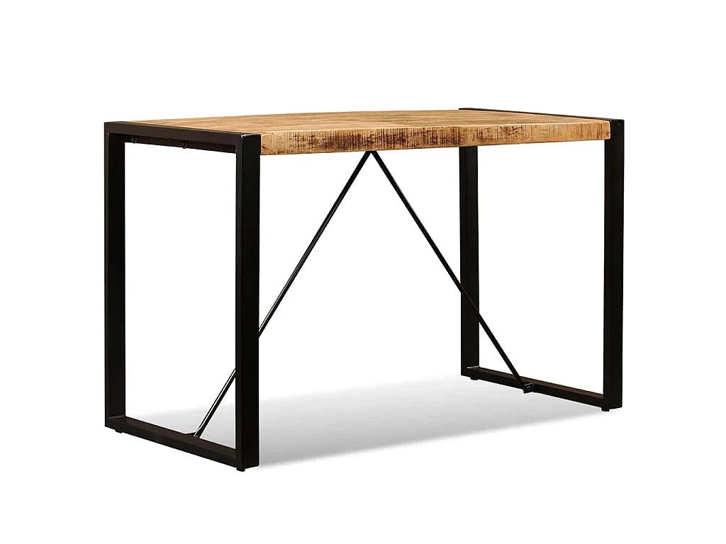 Table à manger Bois de manguier brut 120 cm