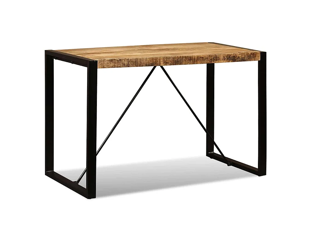 Table à manger Bois de manguier brut 120 cm
