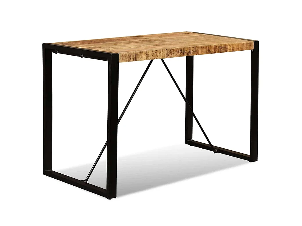 Table à manger Bois de manguier brut 120 cm