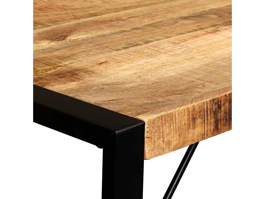 Table à manger Bois de manguier brut 120 cm