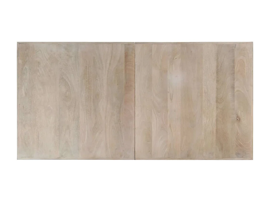 Eettafel 160x80x75 cm massief mangohout wit