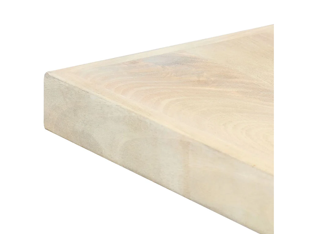 Eettafel 160x80x75 cm massief mangohout wit