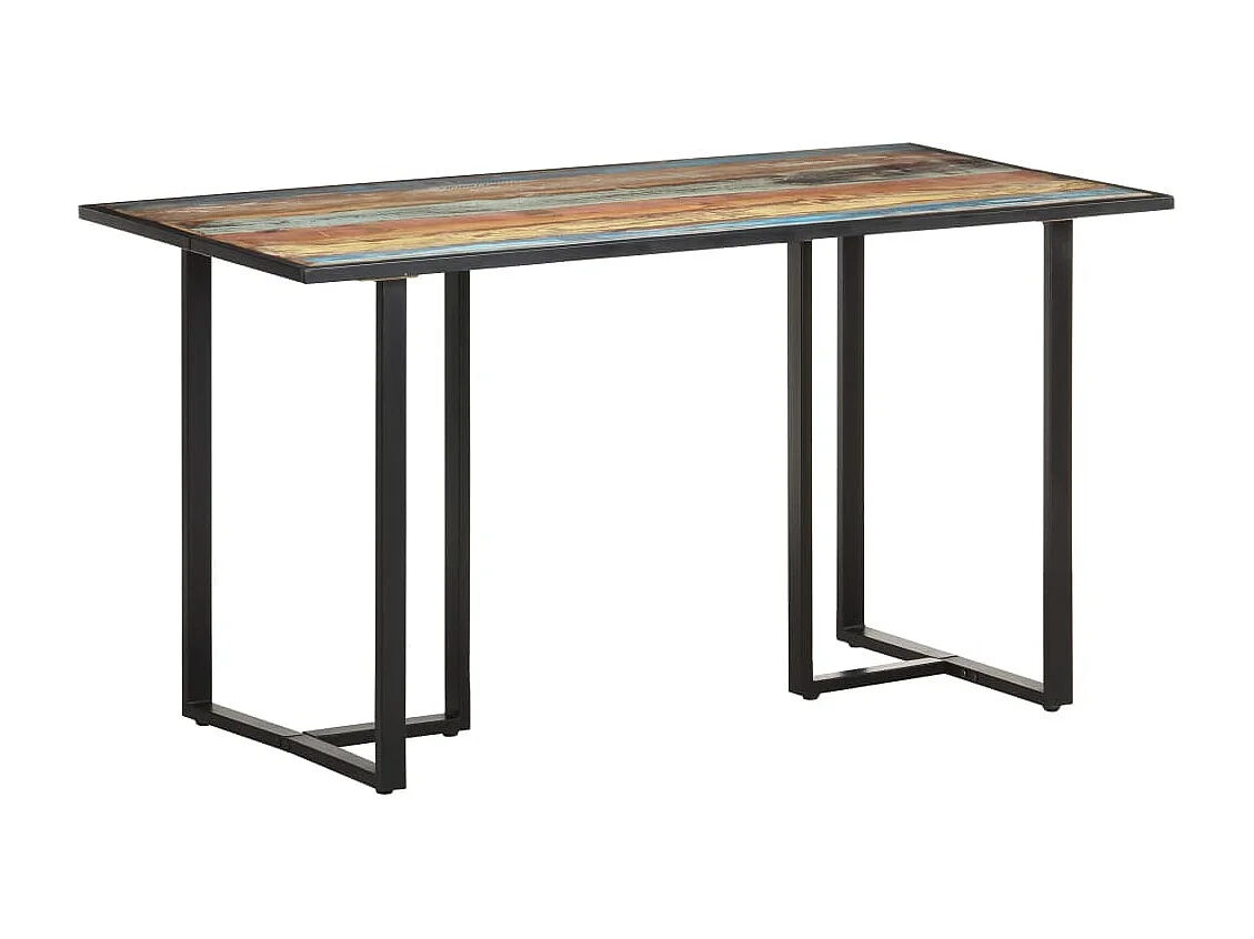 Table de salle à manger 140 cm Bois de récupération massif