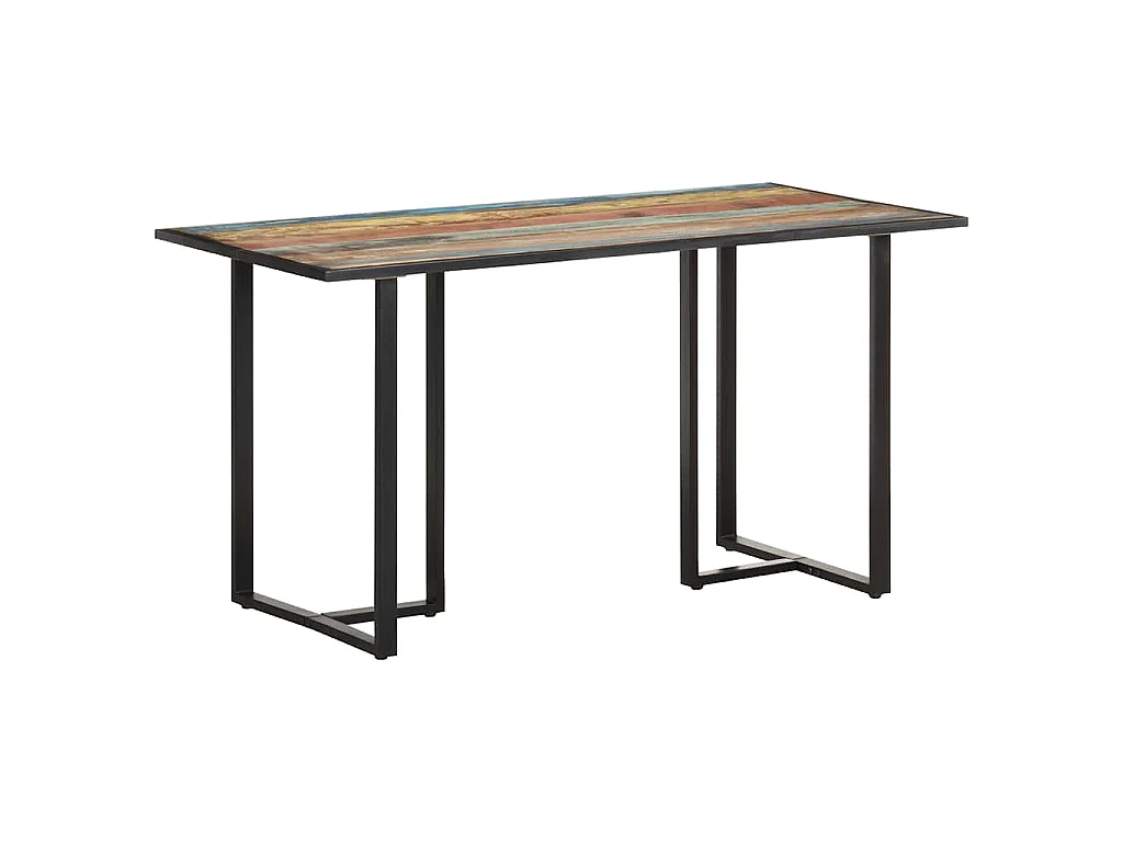 Table de salle à manger 140 cm Bois de récupération massif