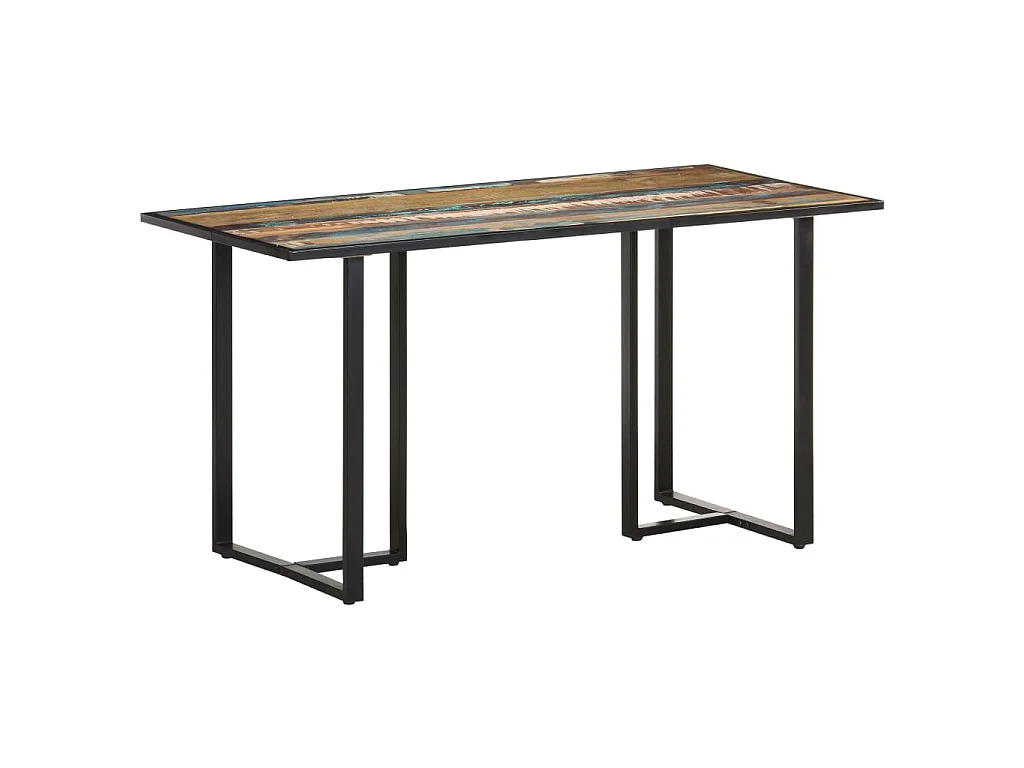 Table de salle à manger 140 cm Bois de récupération massif