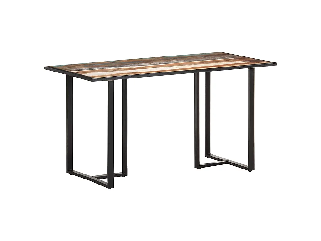Table de salle à manger 140 cm Bois de récupération massif