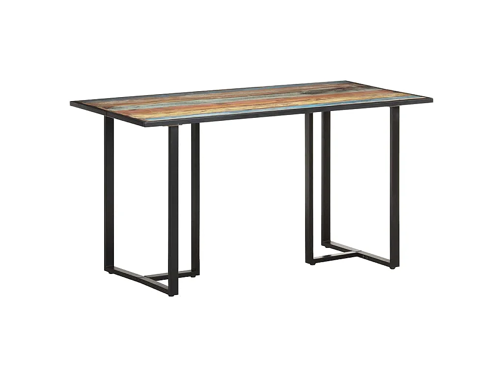 Table de salle à manger 140 cm Bois de récupération massif