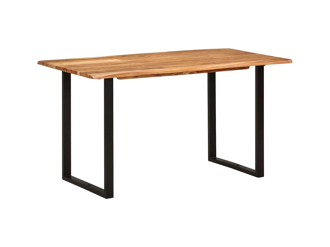 Tavolo da Pranzo 140x70x76 cm in Legno Massello di Acacia