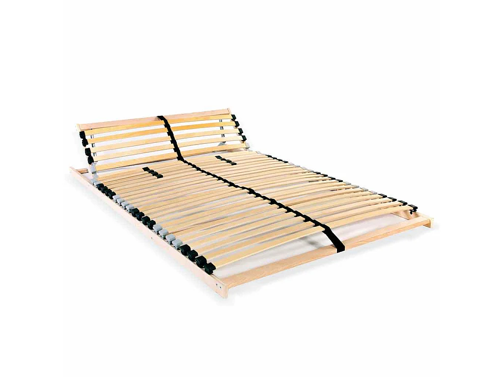 Sommier à lattes sans matelas avec 28 lattes 7 zones 100x200 cm