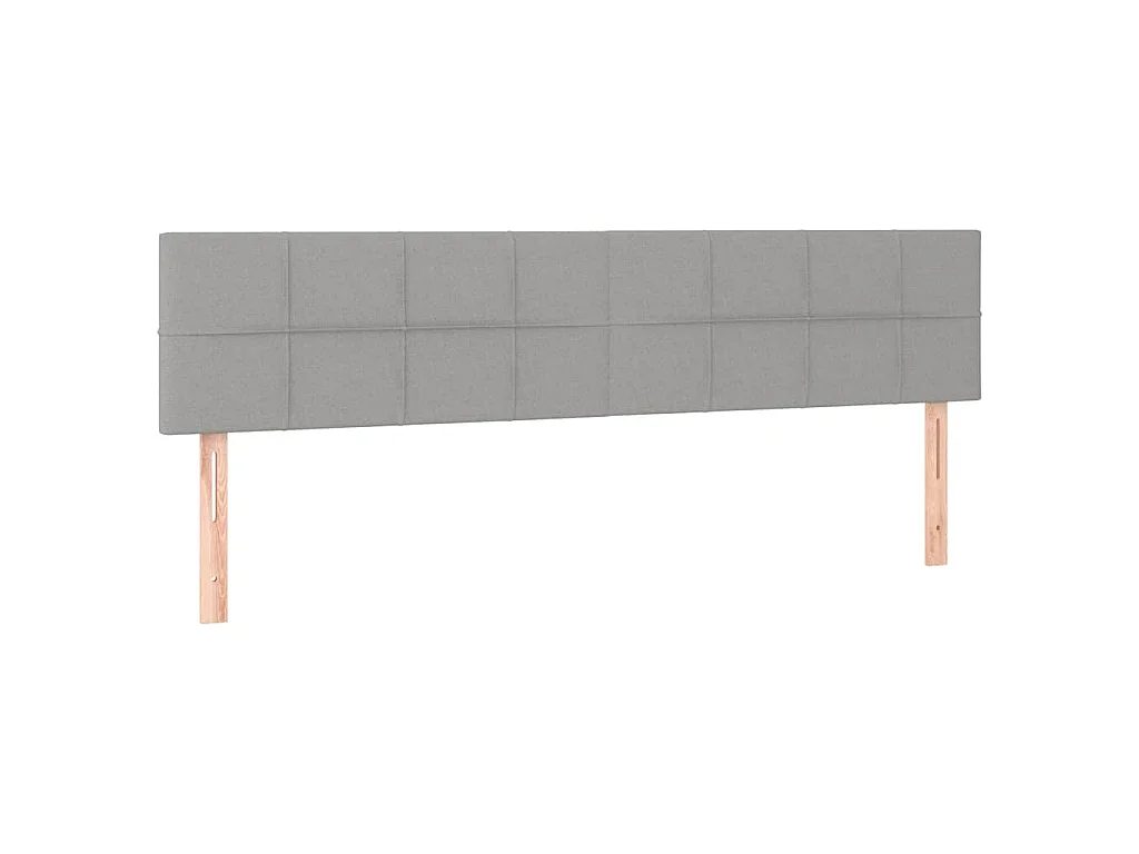 Boxspring met matras en LED stof lichtgrijs 180x200 cm