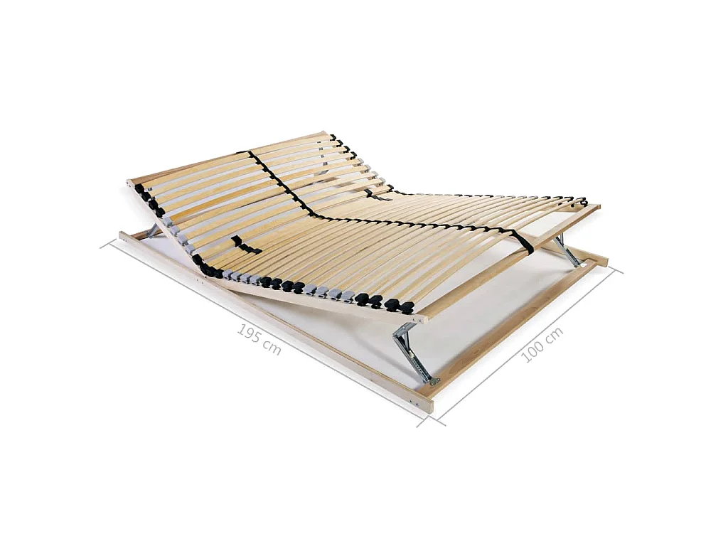 Estrado de ripas com 28 ripas 7 zonas 100x200 cm