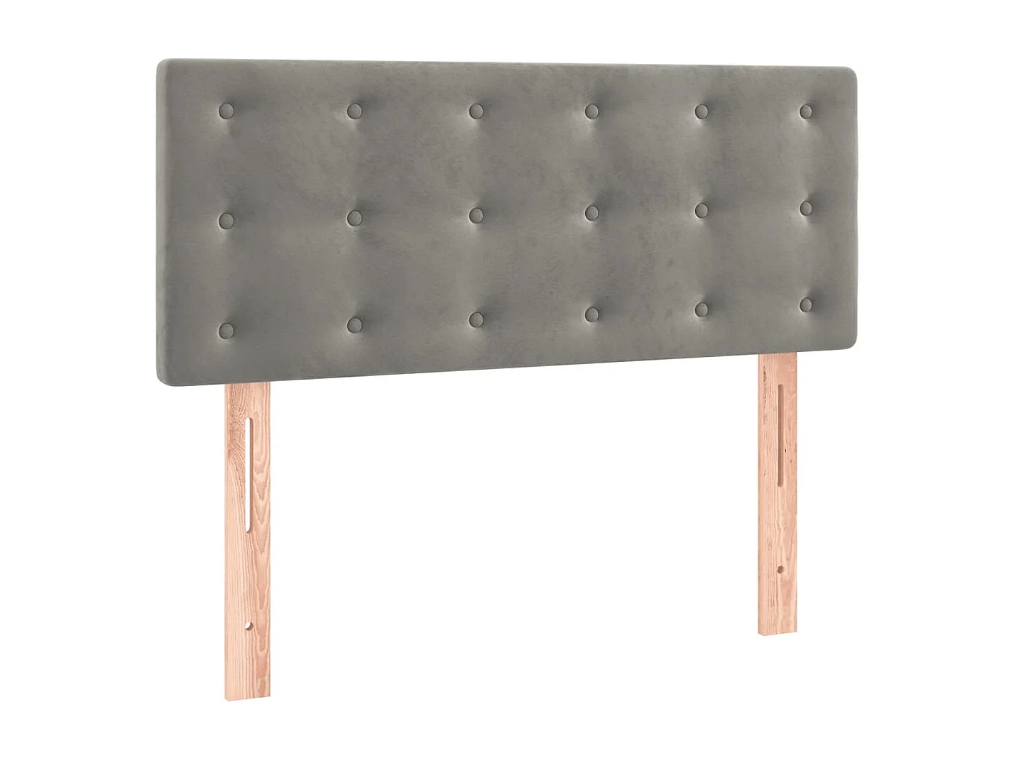 Boxspring met matras en LED fluweel lichtgrijs 90x200 cm