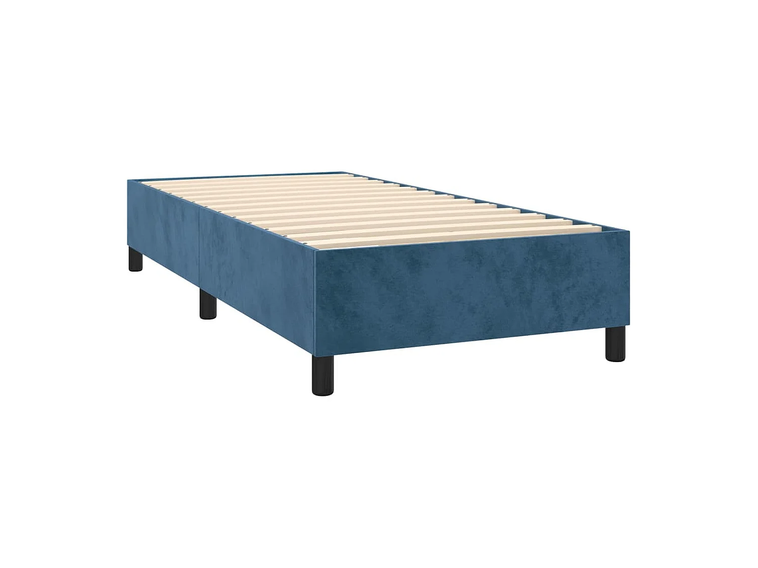 Sommier à lattes de lit matelas et LED Bleu foncé 100x200 cm