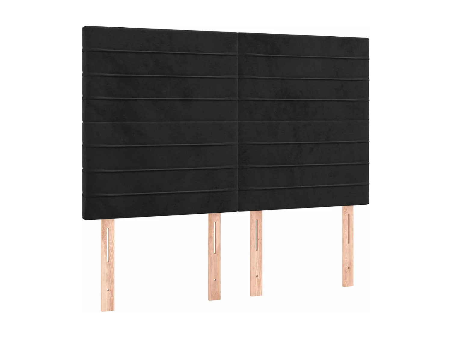 Boxspringbett mit Matratze & LED Schwarz 140x200 cm Samt