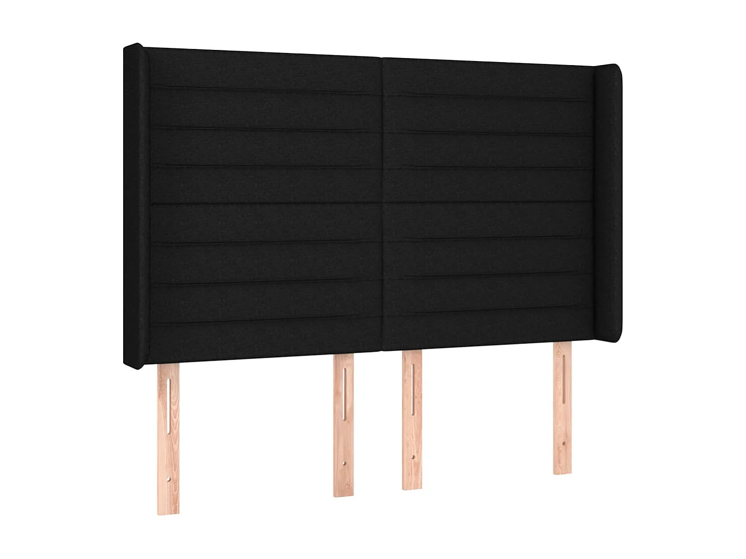 Boxspringbett mit Matratze & LED Schwarz 140x190 cm Stoff