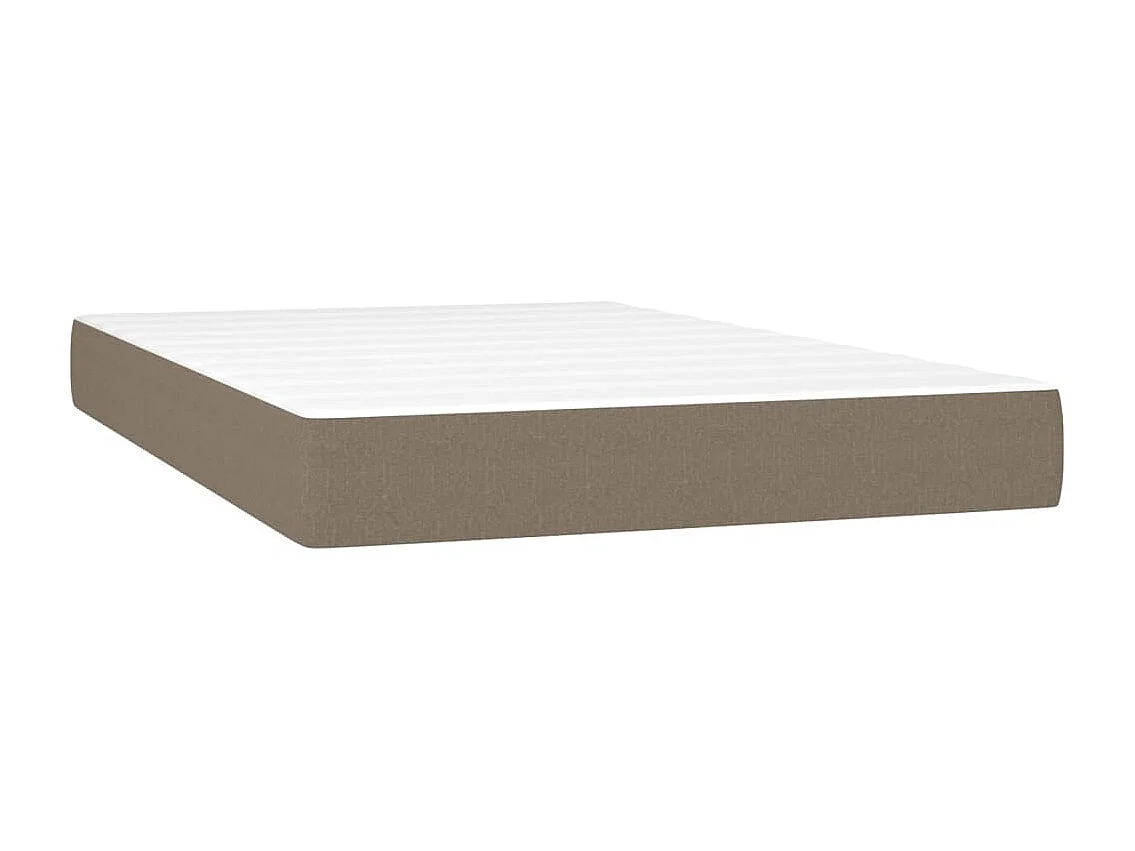 Boxspring met matras en LED stof taupe 120x200 cm