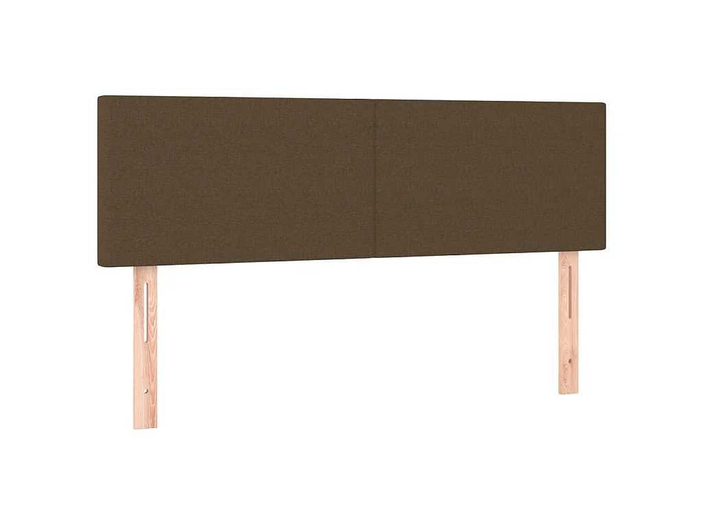Boxspringbett mit Matratze & LED Dunkelbraun 140x200 cm Stoff