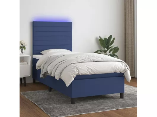 Kauf Unique Boxspringbett mit Matratze & LED Blau 100x200 cm Stoff