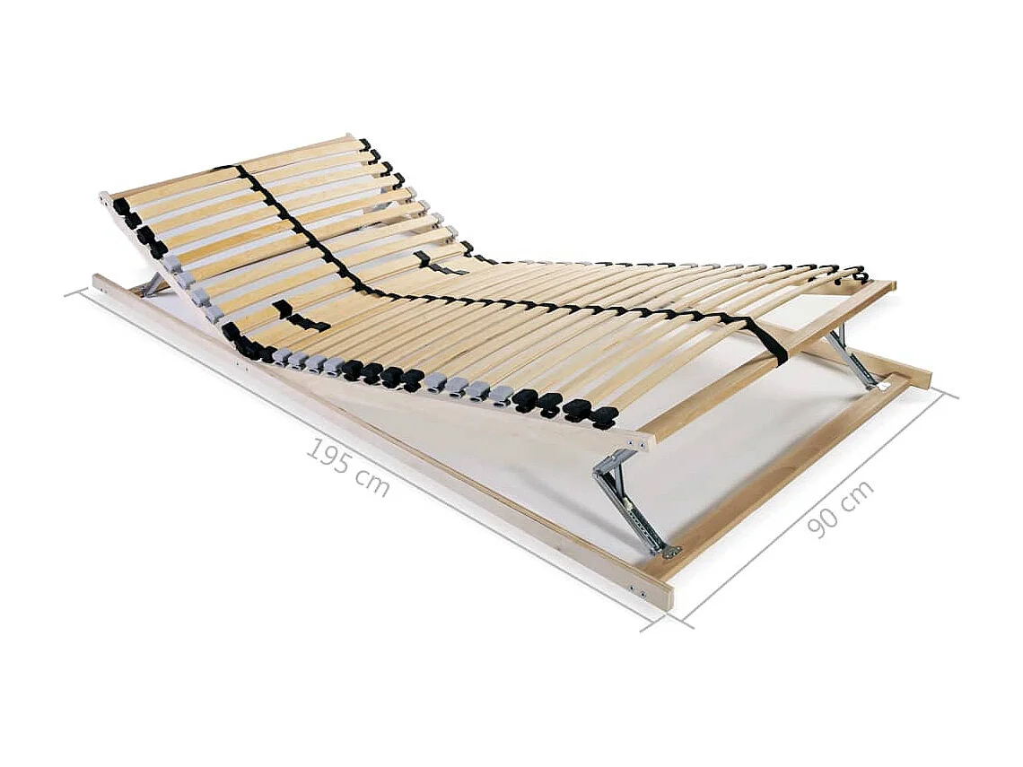 Estrado de ripas com 28 ripas 7 zonas 90x200 cm