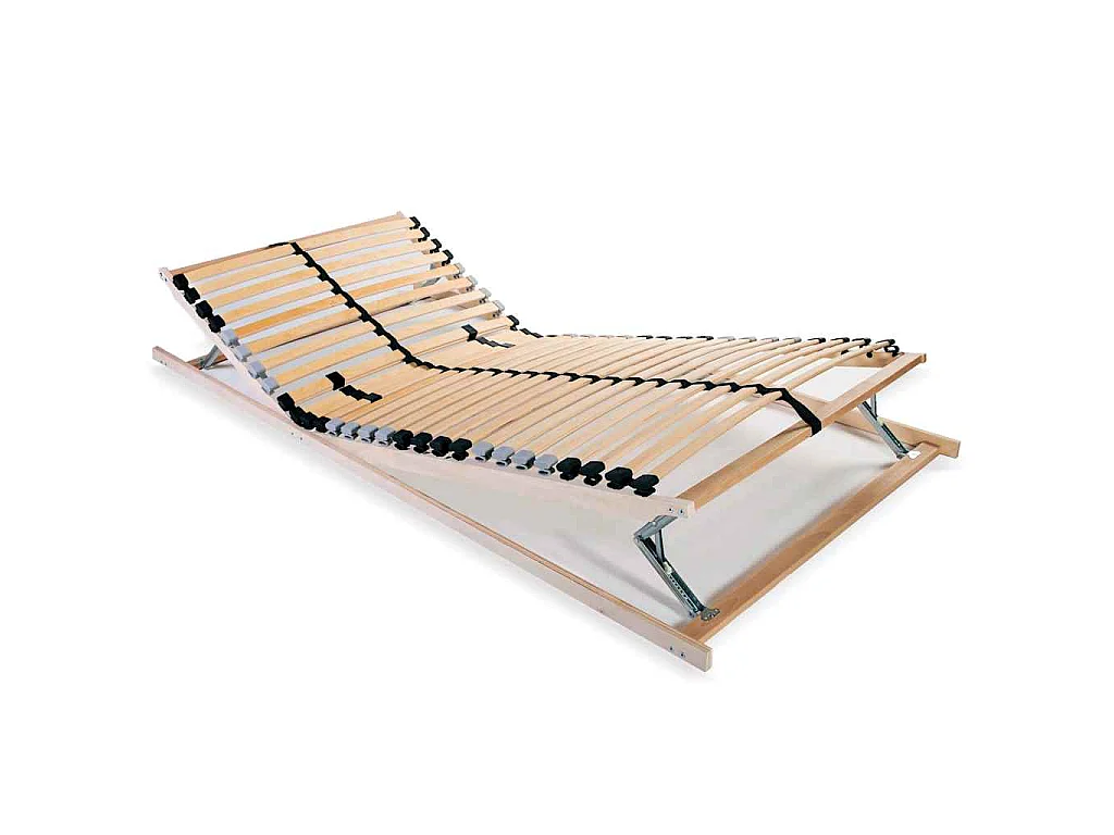 Sommier à lattes sans matelas avec 28 lattes 7 zones 90x200 cm