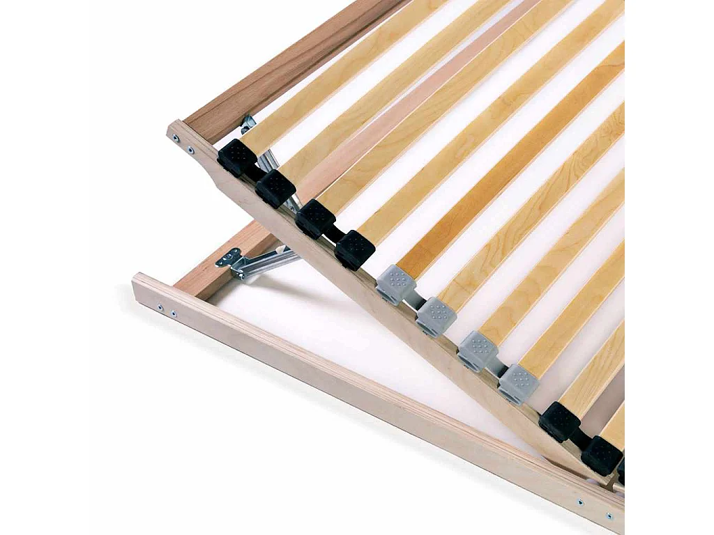 Sommier à lattes sans matelas avec 28 lattes 7 zones 90x200 cm